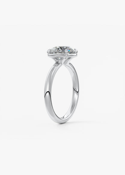 Oval Solitaire With Raised Basket Gallery Lab Grown Diamond Engagement Ring