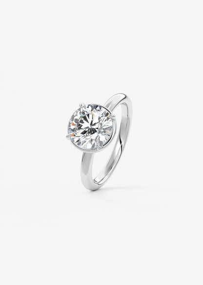 Oval Solitaire With Raised Basket Gallery Lab Grown Diamond Engagement Ring