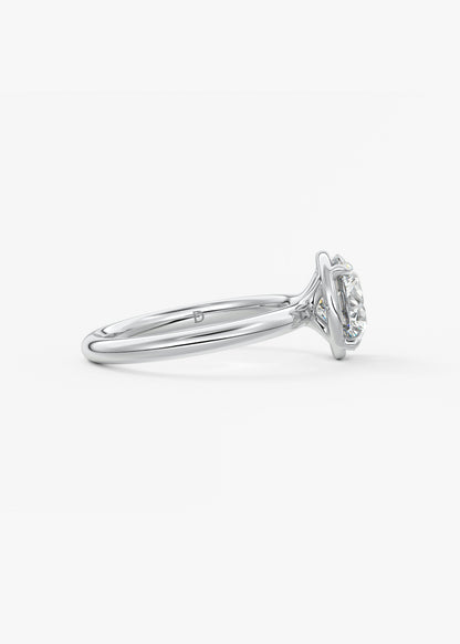 Oval Solitaire With Raised Basket Gallery Lab Grown Diamond Engagement Ring