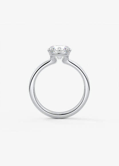 Oval Solitaire With Raised Basket Gallery Lab Grown Diamond Engagement Ring