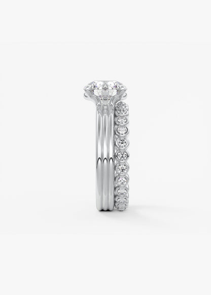 Oval Solitaire With Raised Basket Gallery Lab Grown Diamond Engagement Ring