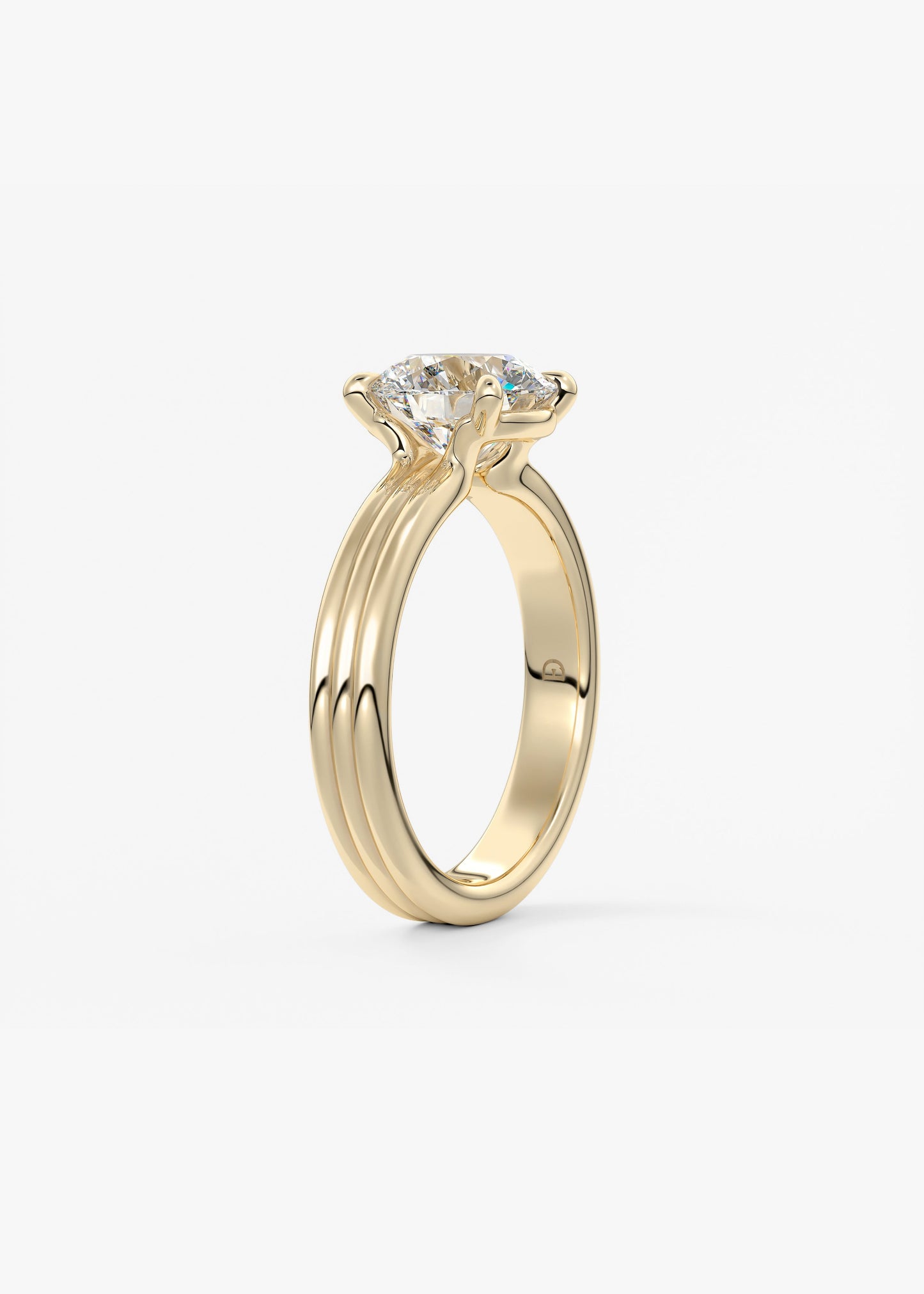 Oval Solitaire With Raised Basket Gallery Lab Grown Diamond Engagement Ring