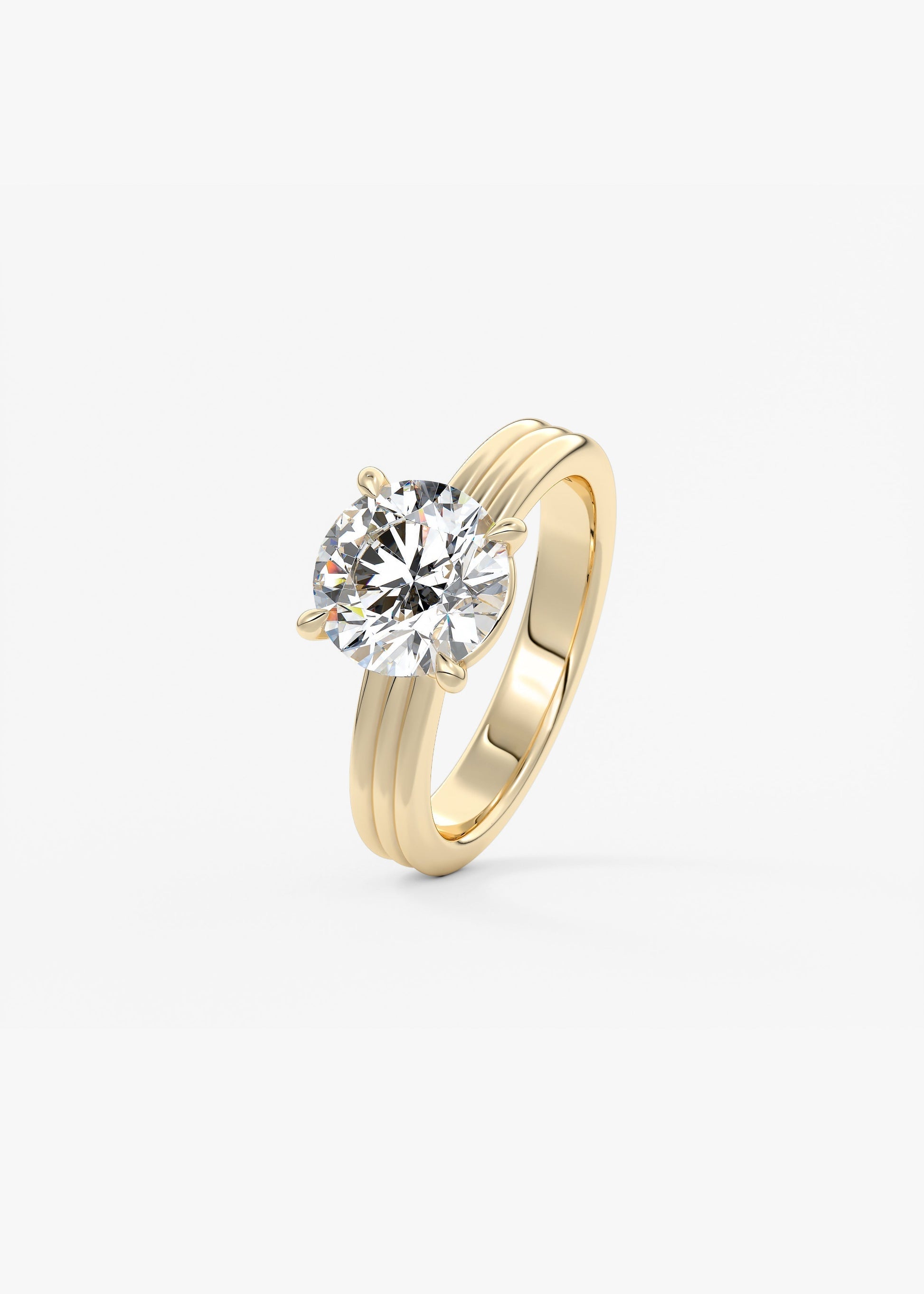 Oval Solitaire With Raised Basket Gallery Lab Grown Diamond Engagement Ring