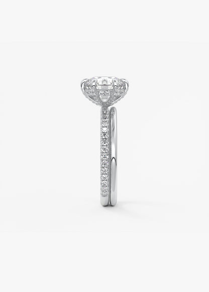 Oval Solitaire With Raised Basket Gallery Lab Grown Diamond Engagement Ring