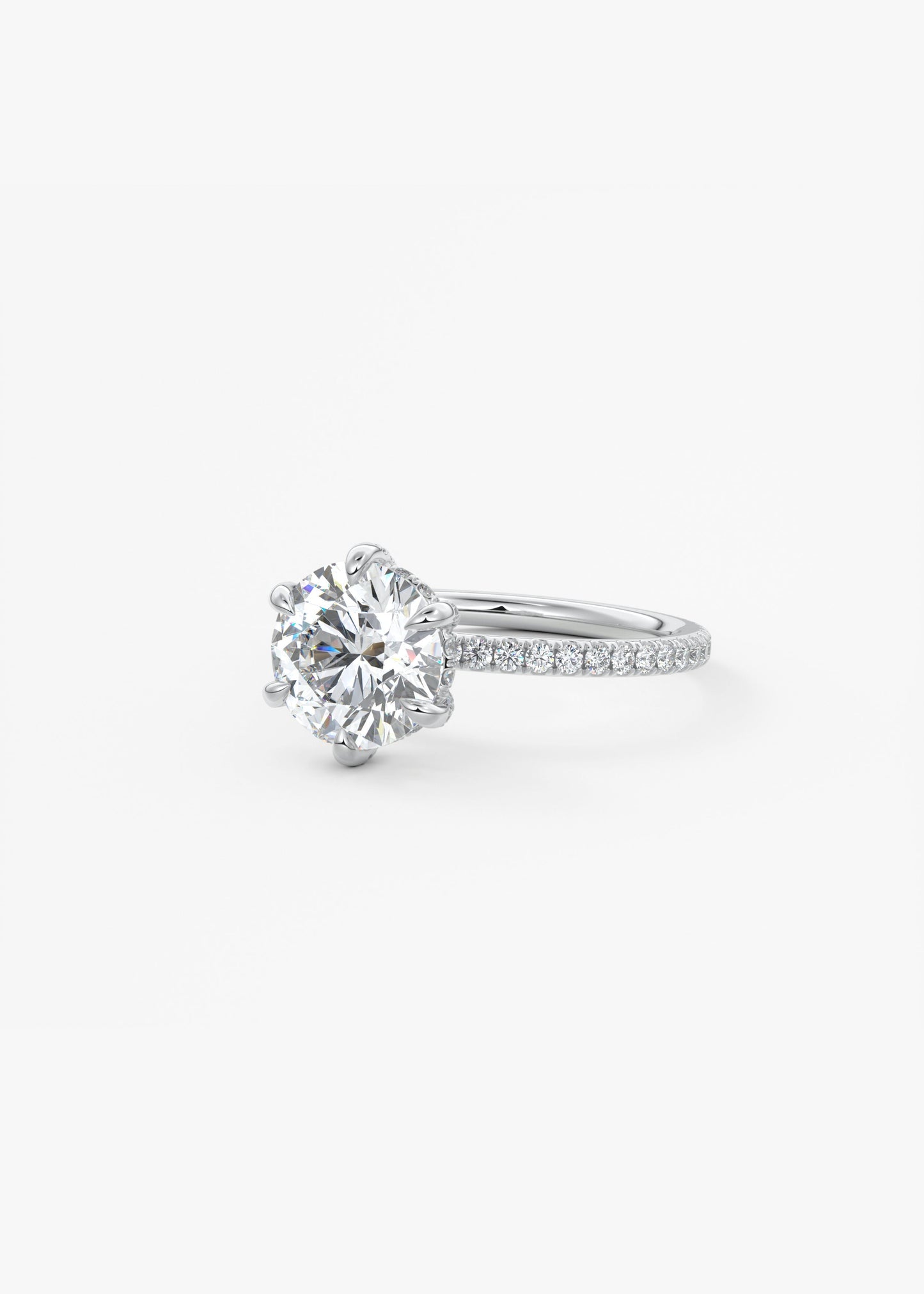 Oval Solitaire With Raised Basket Gallery Lab Grown Diamond Engagement Ring