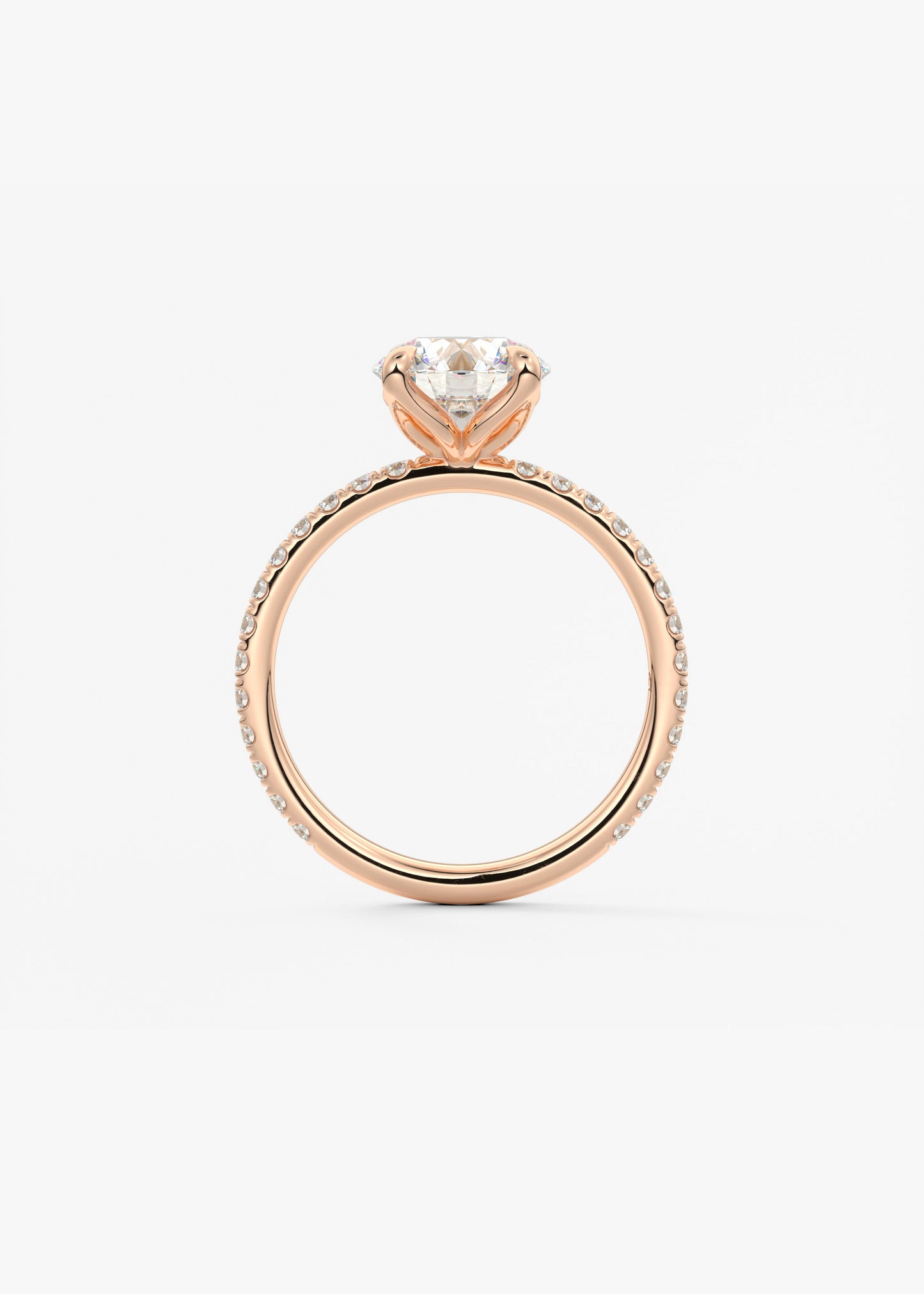 Oval Solitaire With Raised Basket Gallery Lab Grown Diamond Engagement Ring
