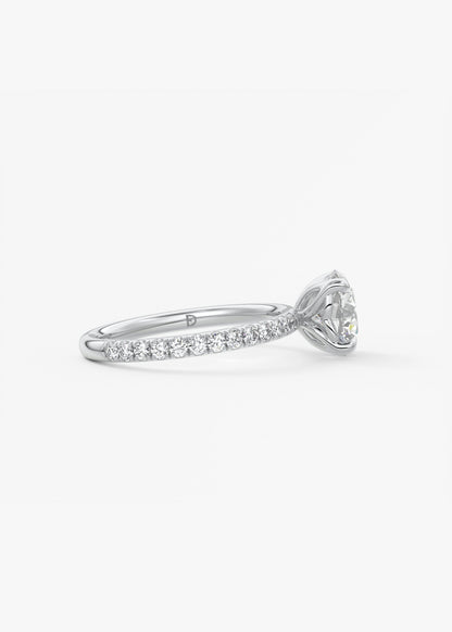 Oval Solitaire With Raised Basket Gallery Lab Grown Diamond Engagement Ring