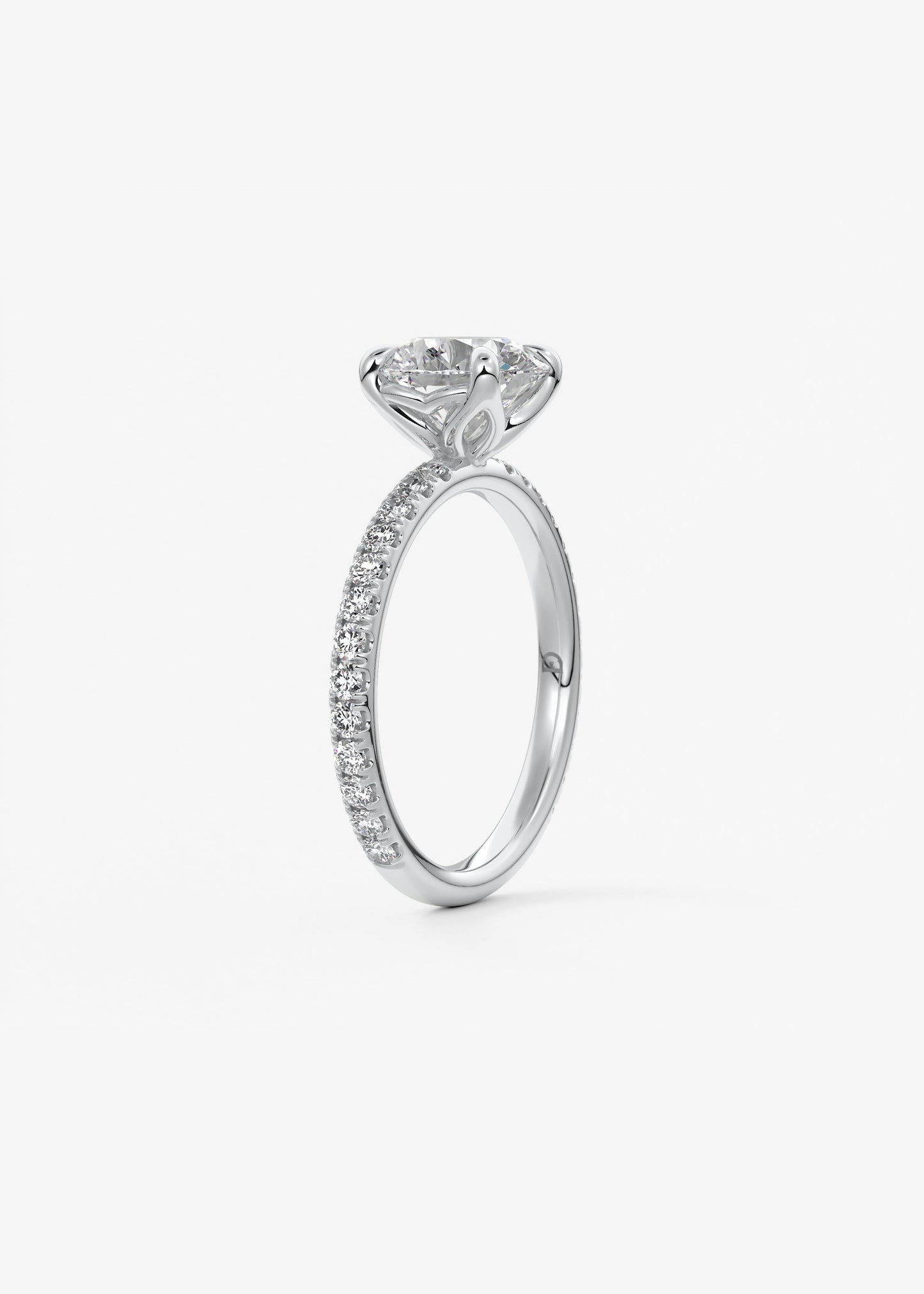 Oval Solitaire With Raised Basket Gallery Lab Grown Diamond Engagement Ring