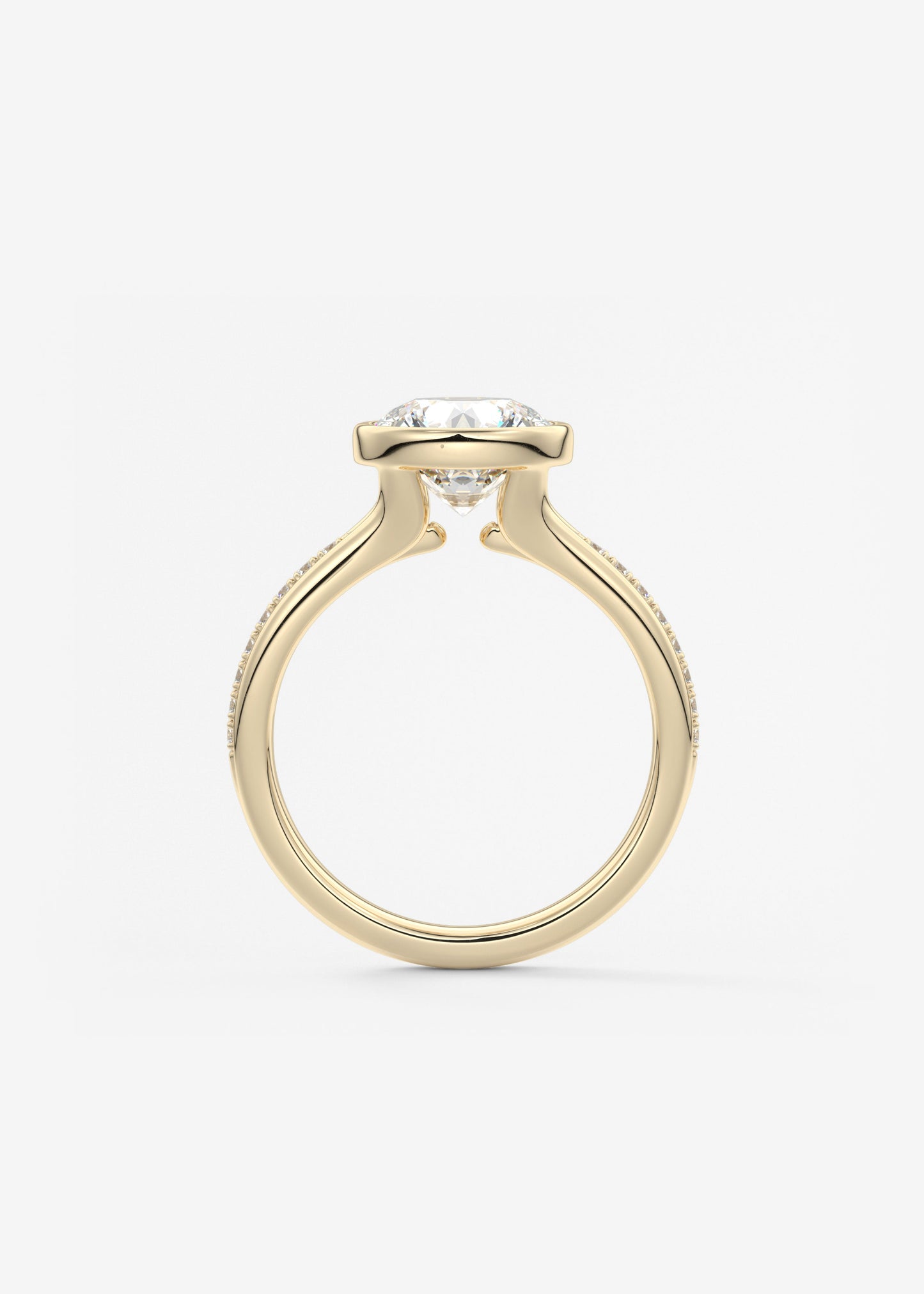 Oval Solitaire With Raised Basket Gallery Lab Grown Diamond Engagement Ring