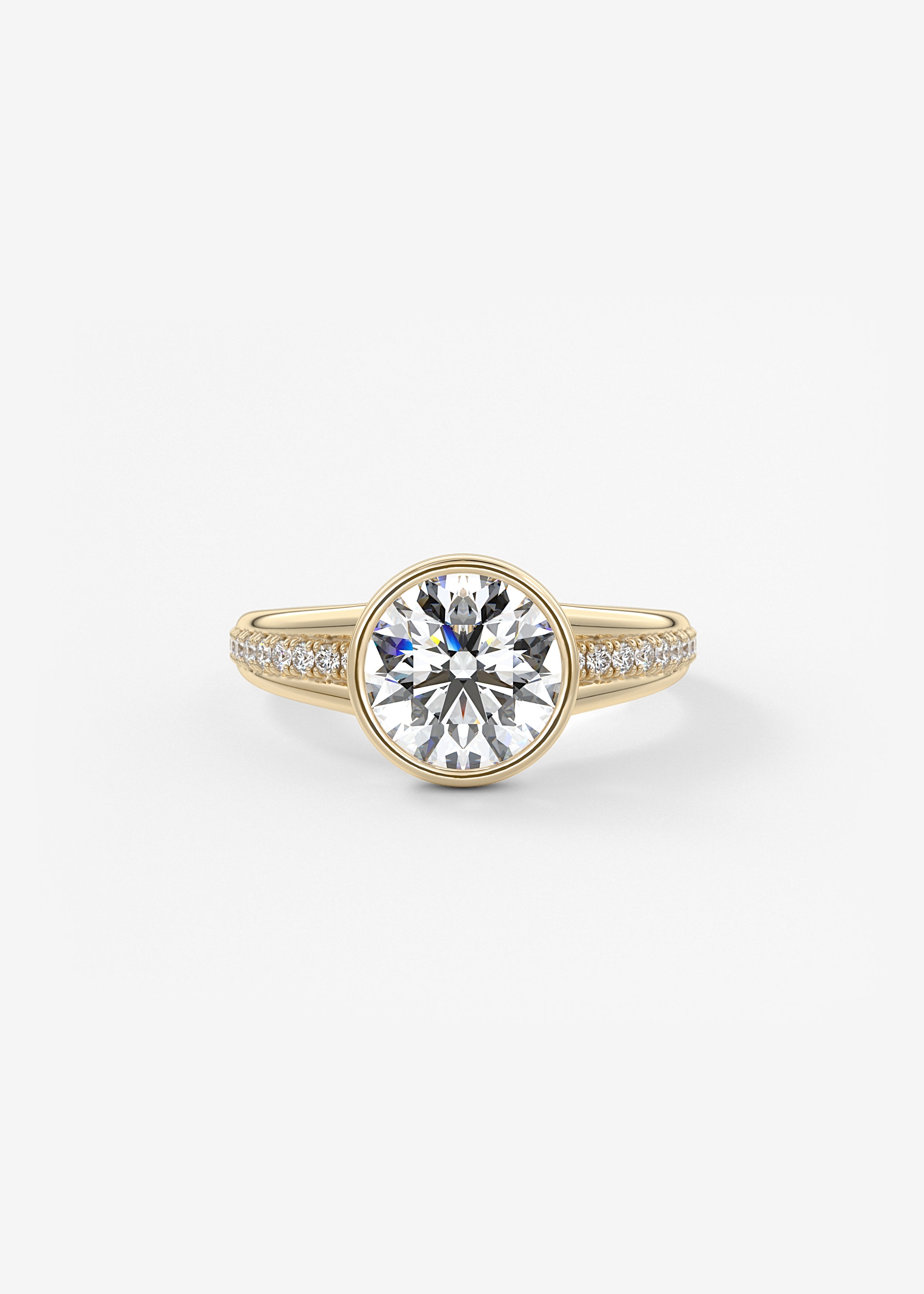 Oval Solitaire With Raised Basket Gallery Lab Grown Diamond Engagement Ring