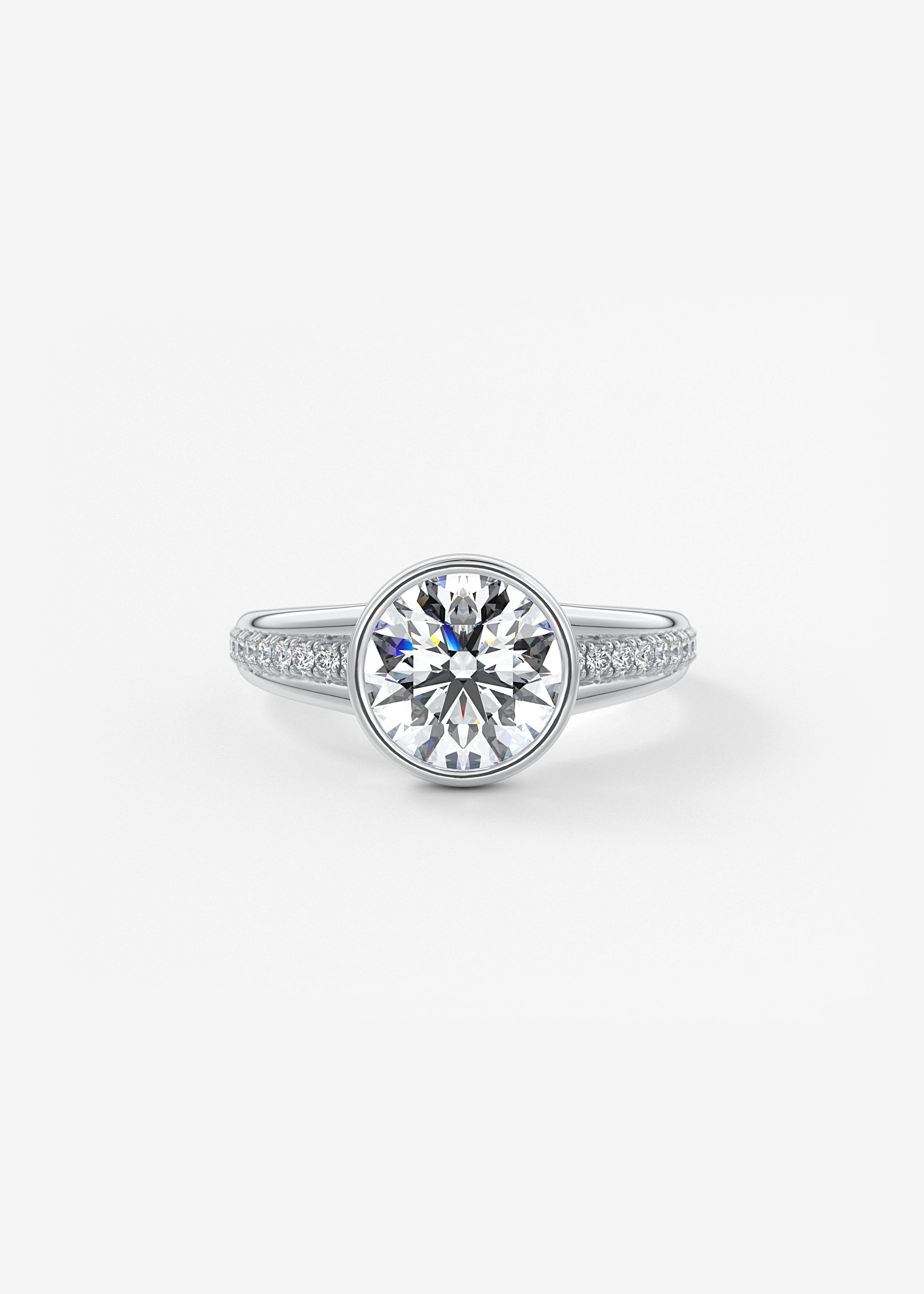 Oval Solitaire With Raised Basket Gallery Lab Grown Diamond Engagement Ring