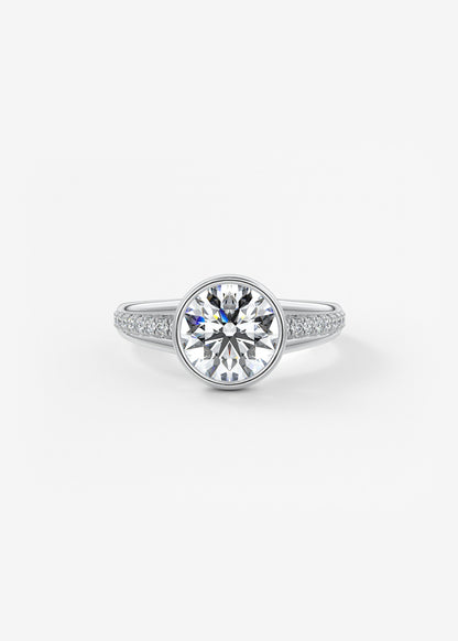 Oval Solitaire With Raised Basket Gallery Lab Grown Diamond Engagement Ring