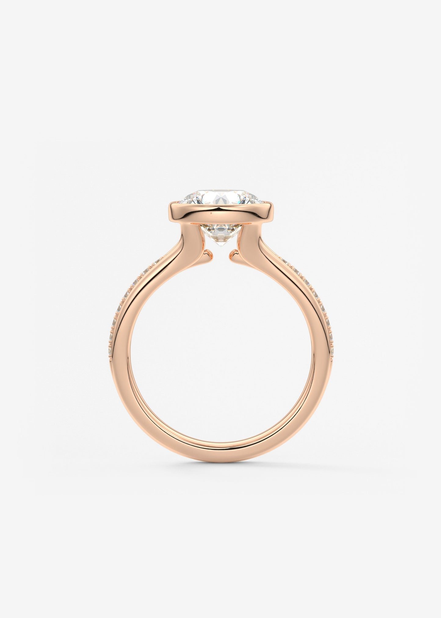 Oval Solitaire With Raised Basket Gallery Lab Grown Diamond Engagement Ring