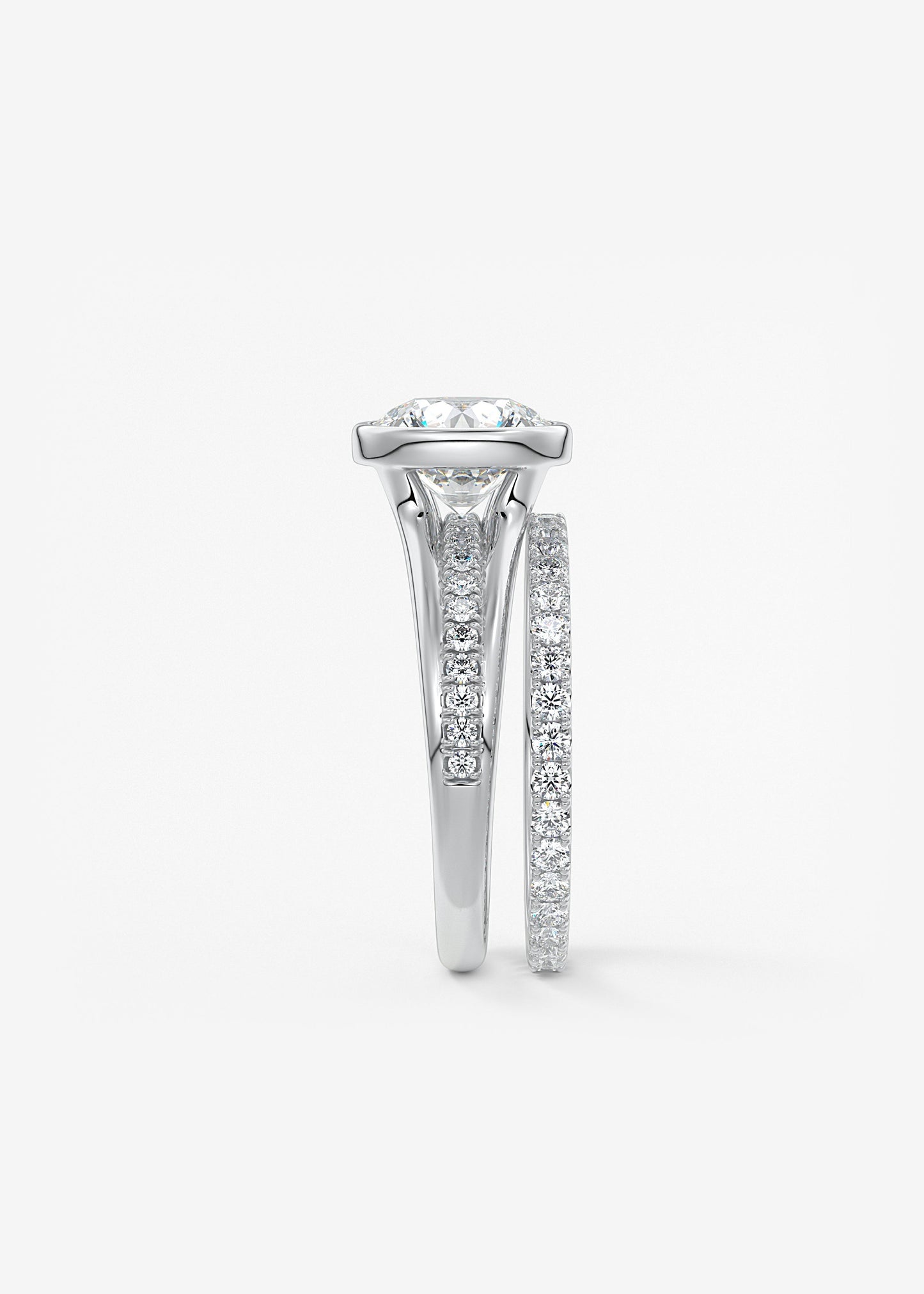 Oval Solitaire With Raised Basket Gallery Lab Grown Diamond Engagement Ring