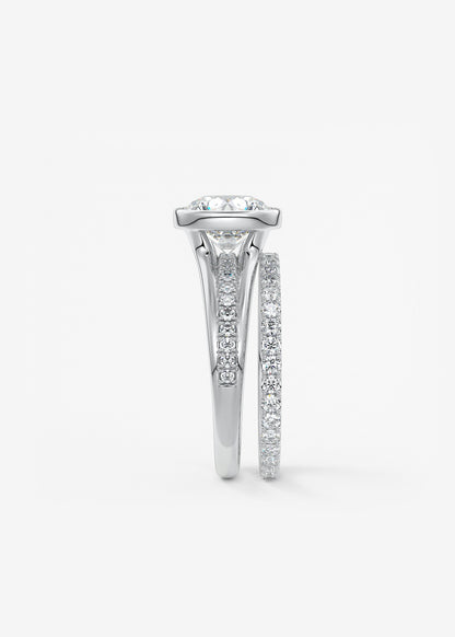 Oval Solitaire With Raised Basket Gallery Lab Grown Diamond Engagement Ring