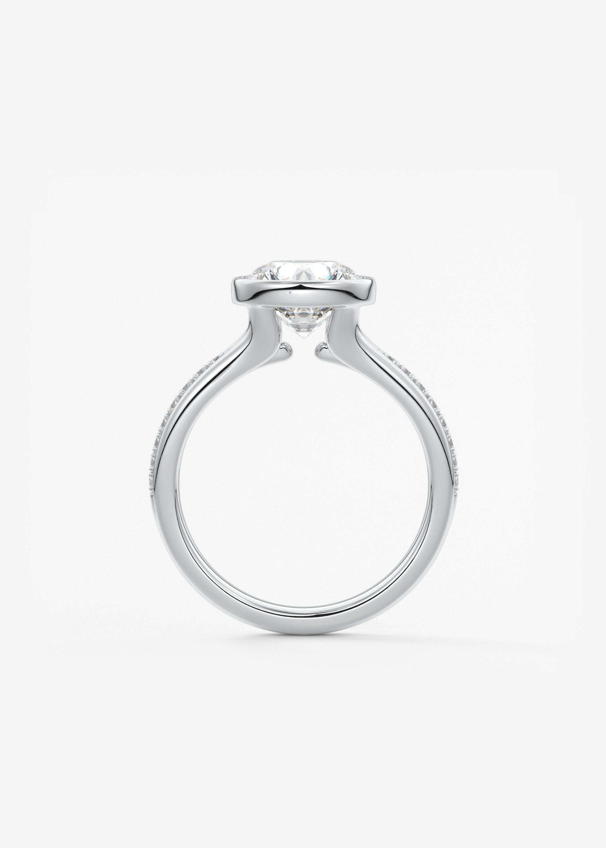 Oval Solitaire With Raised Basket Gallery Lab Grown Diamond Engagement Ring