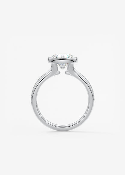 Oval Solitaire With Raised Basket Gallery Lab Grown Diamond Engagement Ring