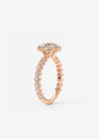 Oval Solitaire With Raised Basket Gallery Lab Grown Diamond Engagement Ring