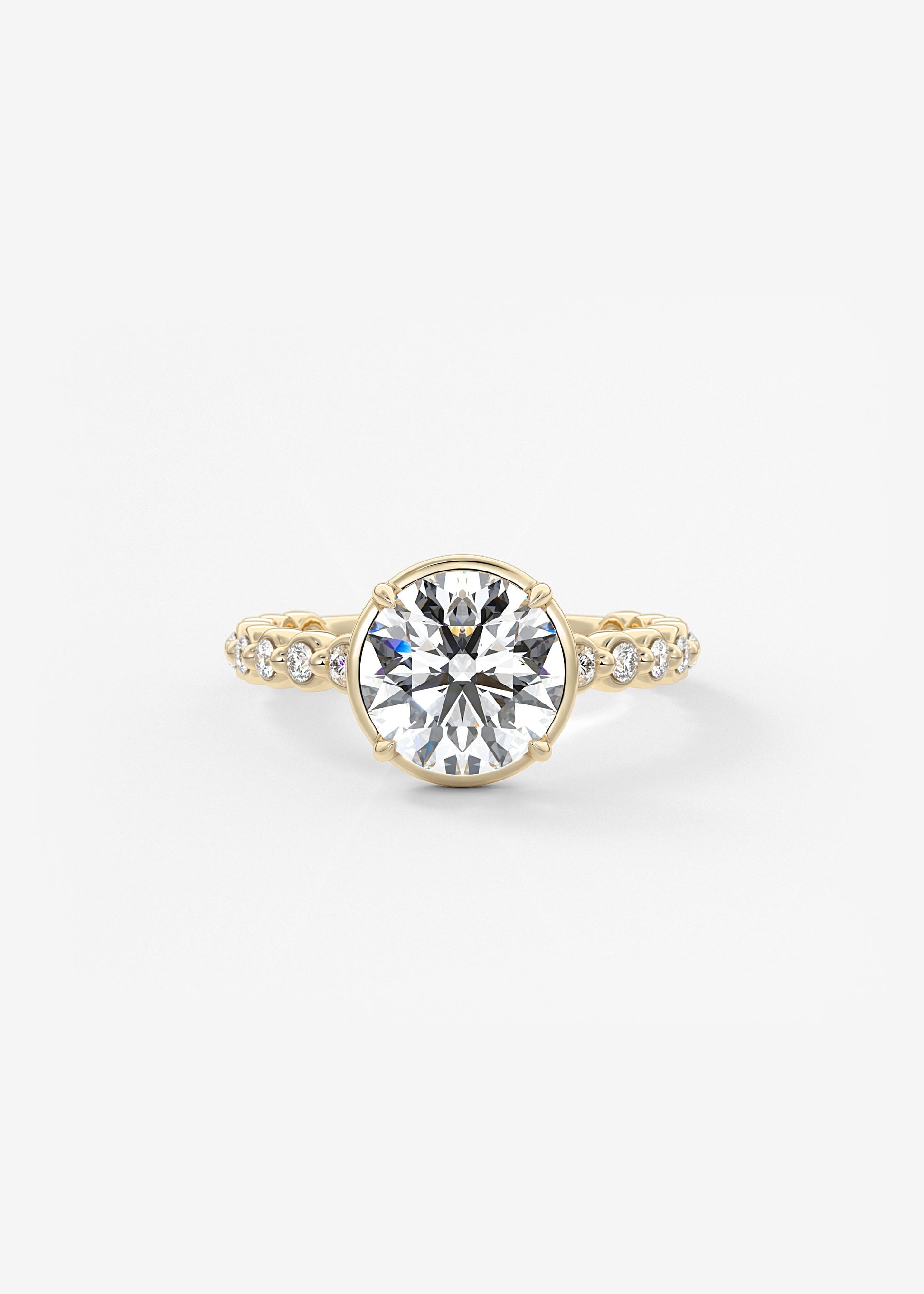 Oval Solitaire With Raised Basket Gallery Lab Grown Diamond Engagement Ring