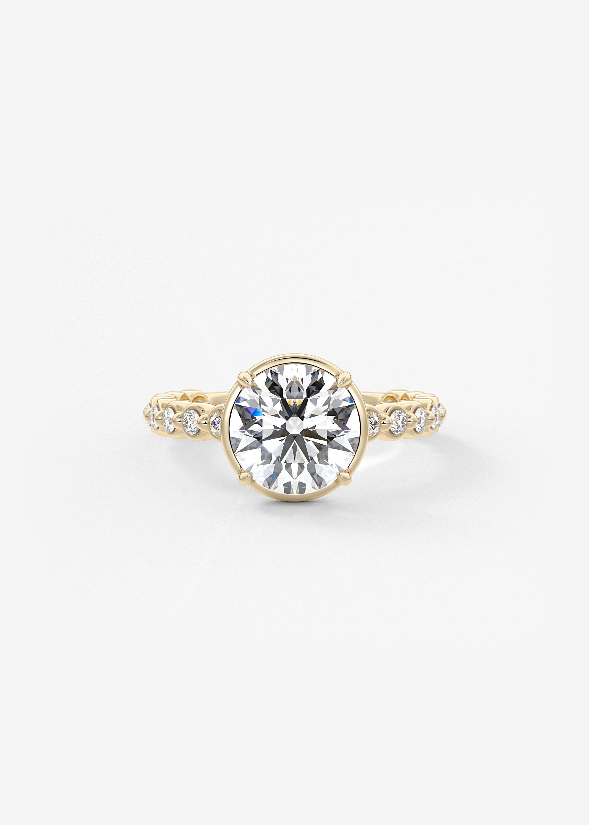 Oval Solitaire With Raised Basket Gallery Lab Grown Diamond Engagement Ring