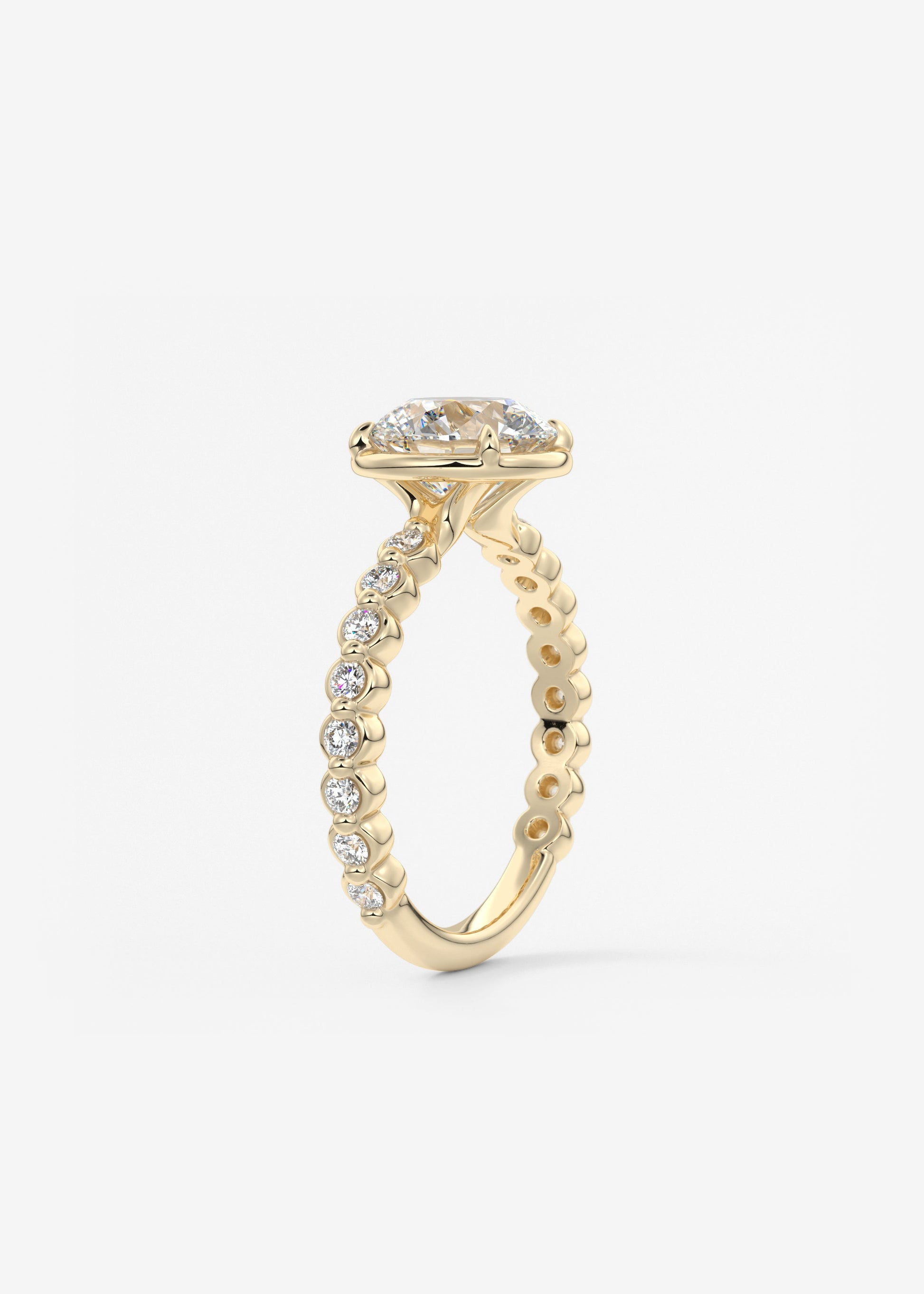 Oval Solitaire With Raised Basket Gallery Lab Grown Diamond Engagement Ring