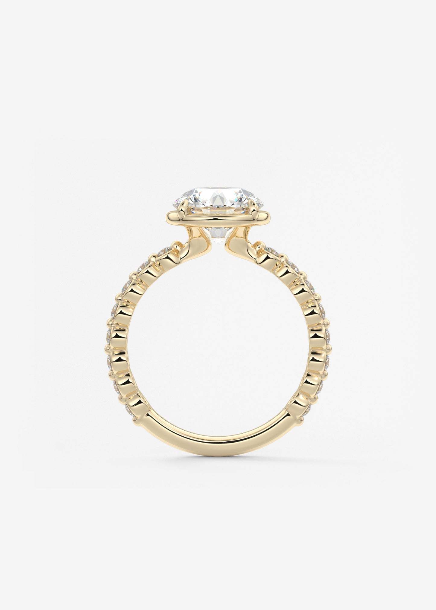 Oval Solitaire With Raised Basket Gallery Lab Grown Diamond Engagement Ring
