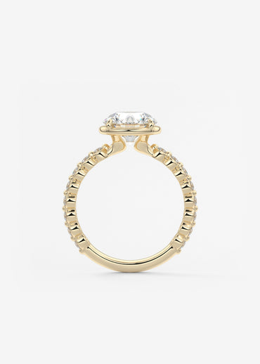 Oval Solitaire With Raised Basket Gallery Lab Grown Diamond Engagement Ring