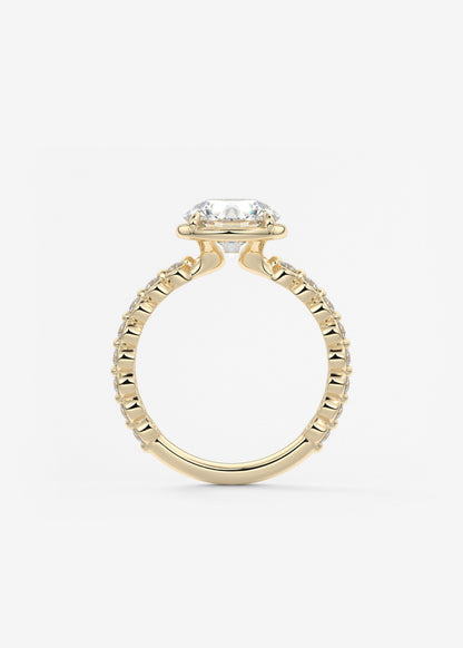 Oval Solitaire With Raised Basket Gallery Lab Grown Diamond Engagement Ring