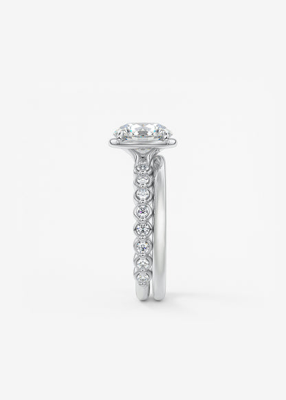 Oval Solitaire With Raised Basket Gallery Lab Grown Diamond Engagement Ring