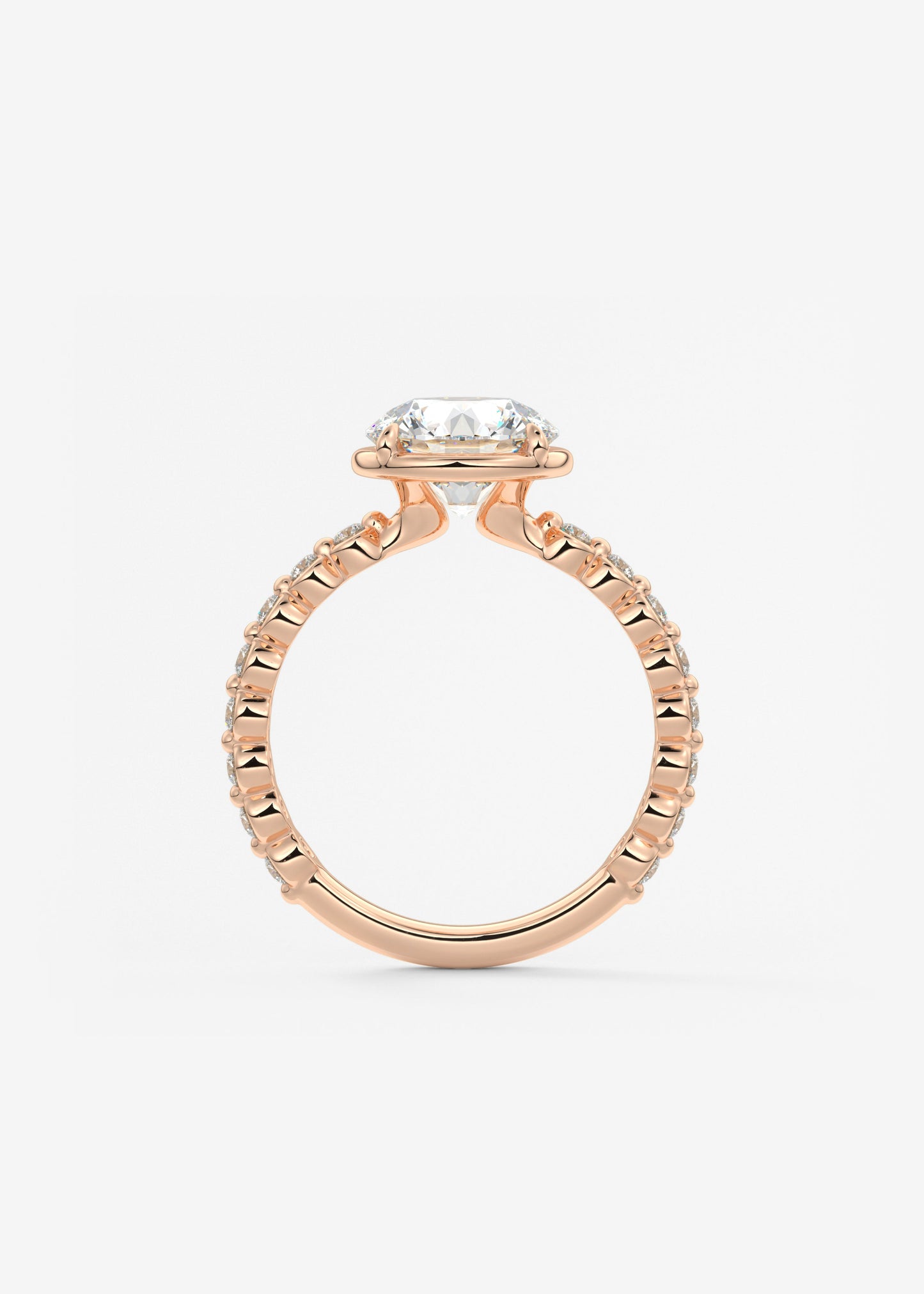 Oval Solitaire With Raised Basket Gallery Lab Grown Diamond Engagement Ring