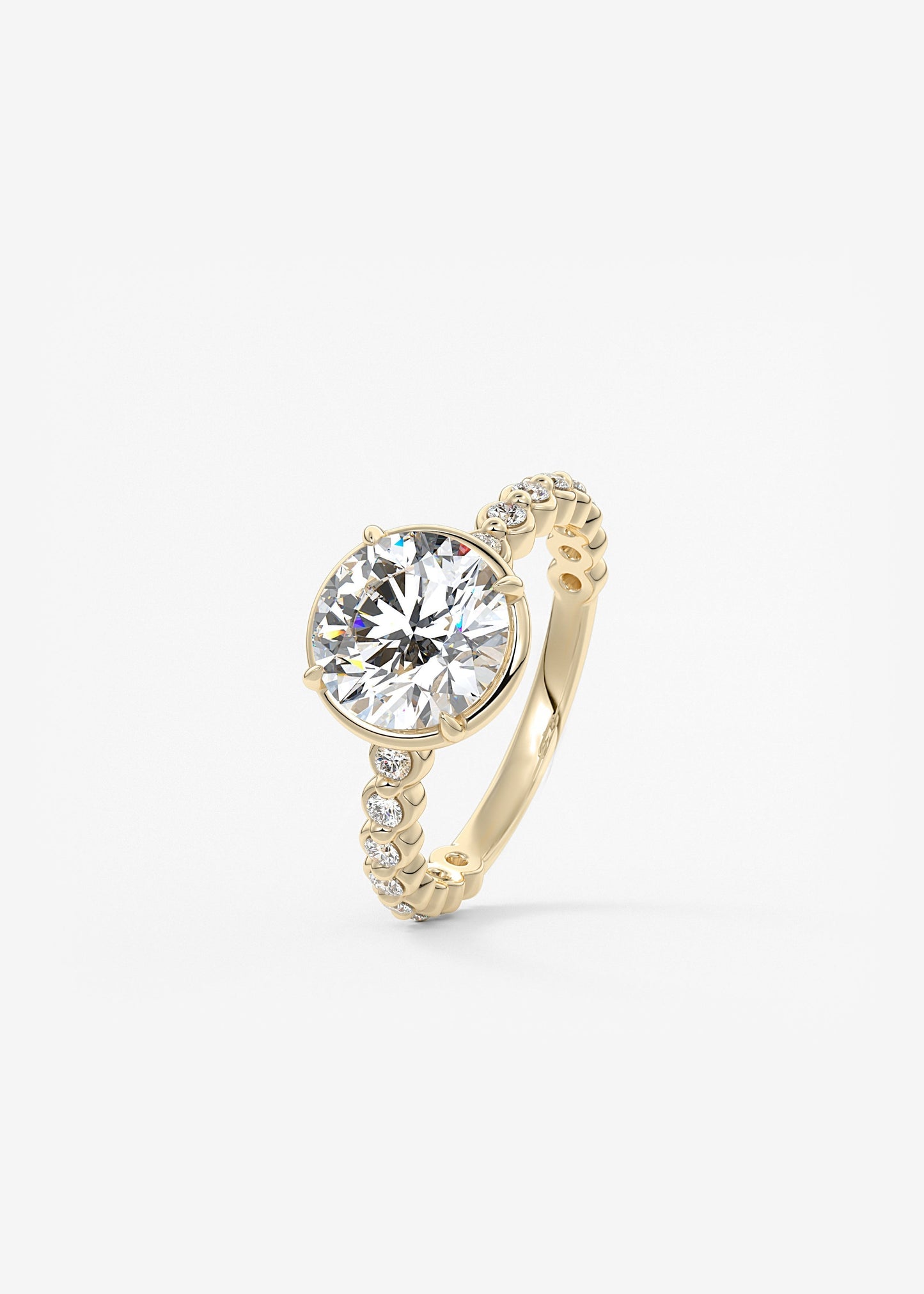 Oval Solitaire With Raised Basket Gallery Lab Grown Diamond Engagement Ring