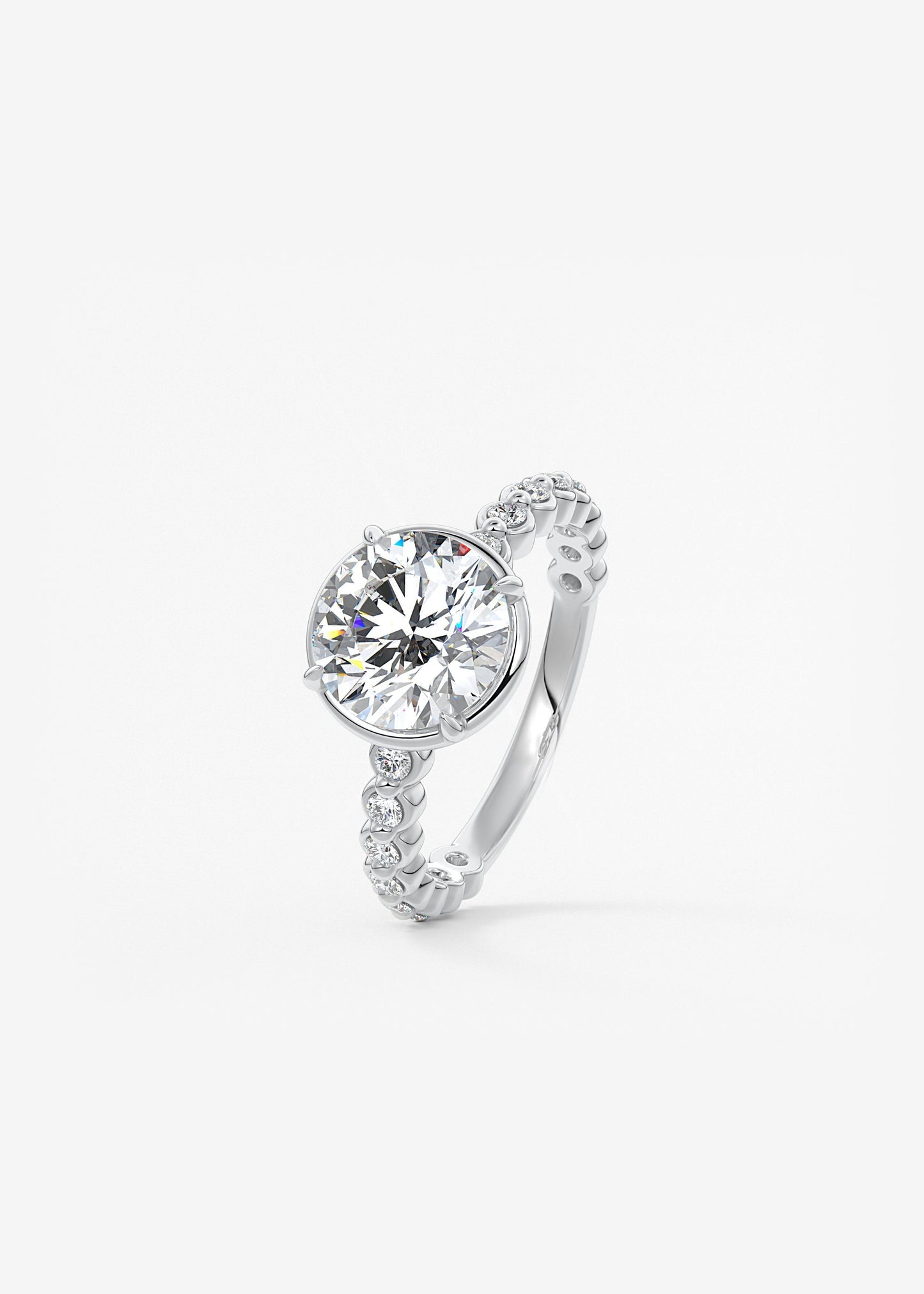 Oval Solitaire With Raised Basket Gallery Lab Grown Diamond Engagement Ring