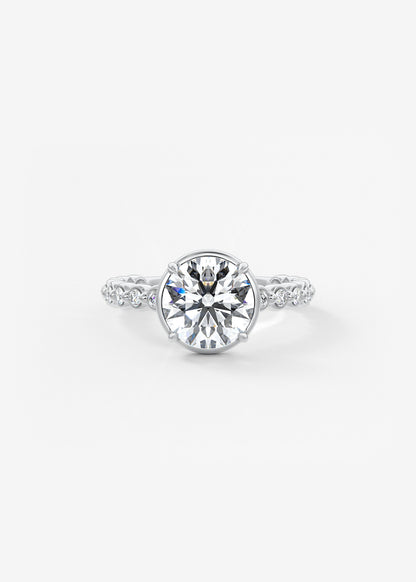 Oval Solitaire With Raised Basket Gallery Lab Grown Diamond Engagement Ring