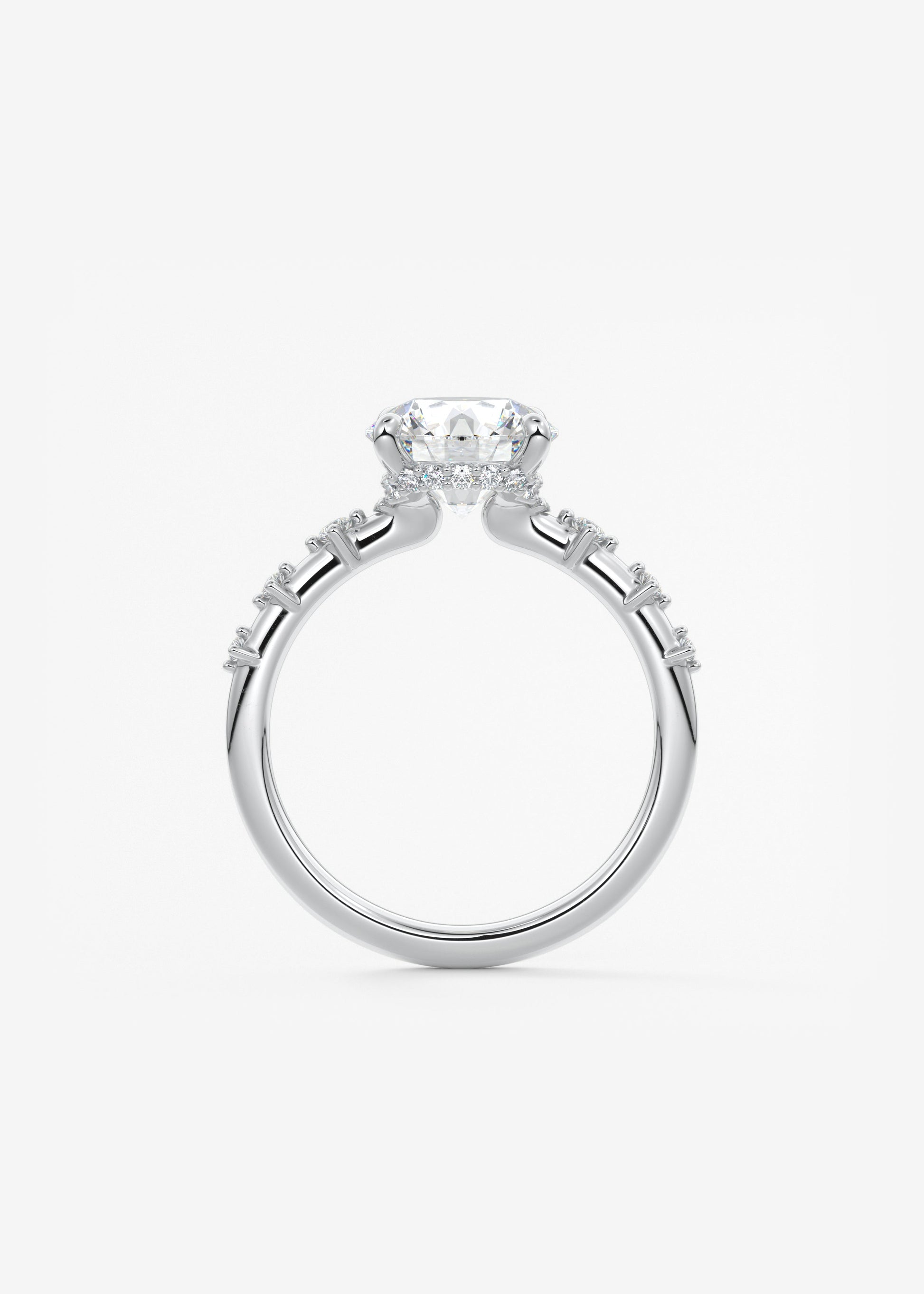 Oval Solitaire With Raised Basket Gallery Lab Grown Diamond Engagement Ring