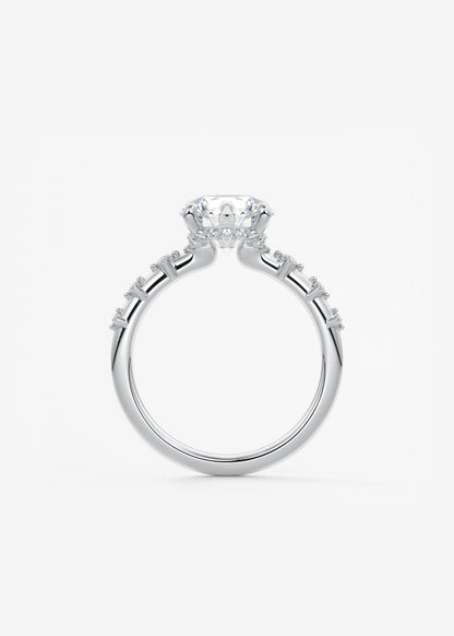 Oval Solitaire With Raised Basket Gallery Lab Grown Diamond Engagement Ring
