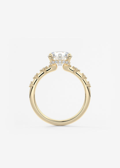 Oval Solitaire With Raised Basket Gallery Lab Grown Diamond Engagement Ring