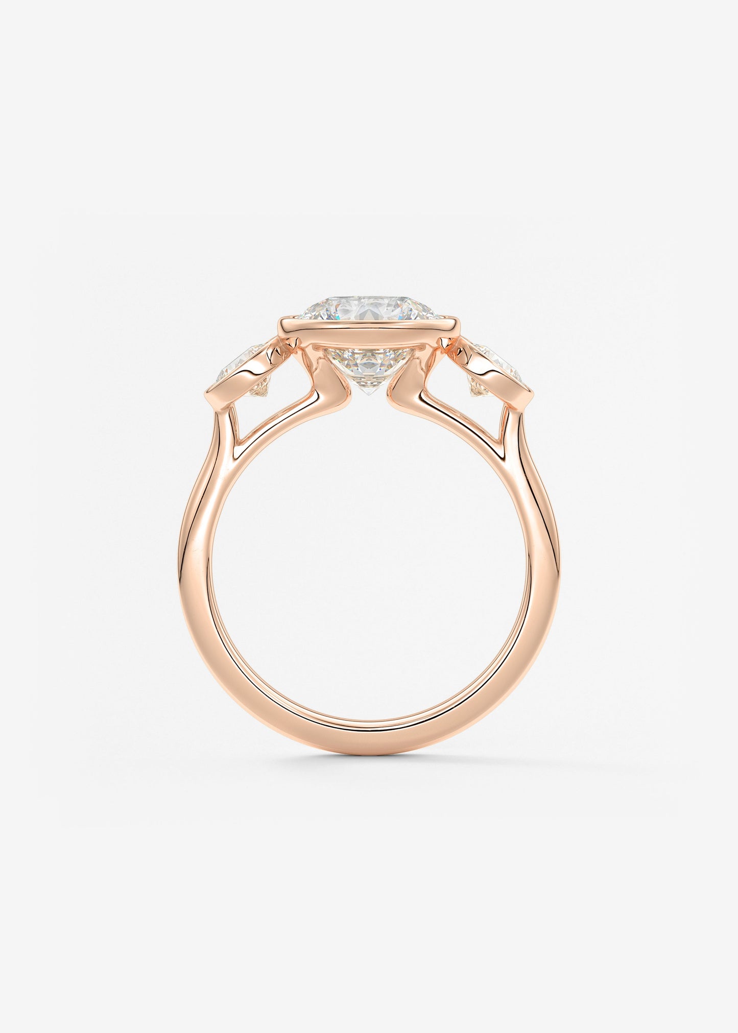 Oval Solitaire With Raised Basket Gallery Lab Grown Diamond Engagement Ring