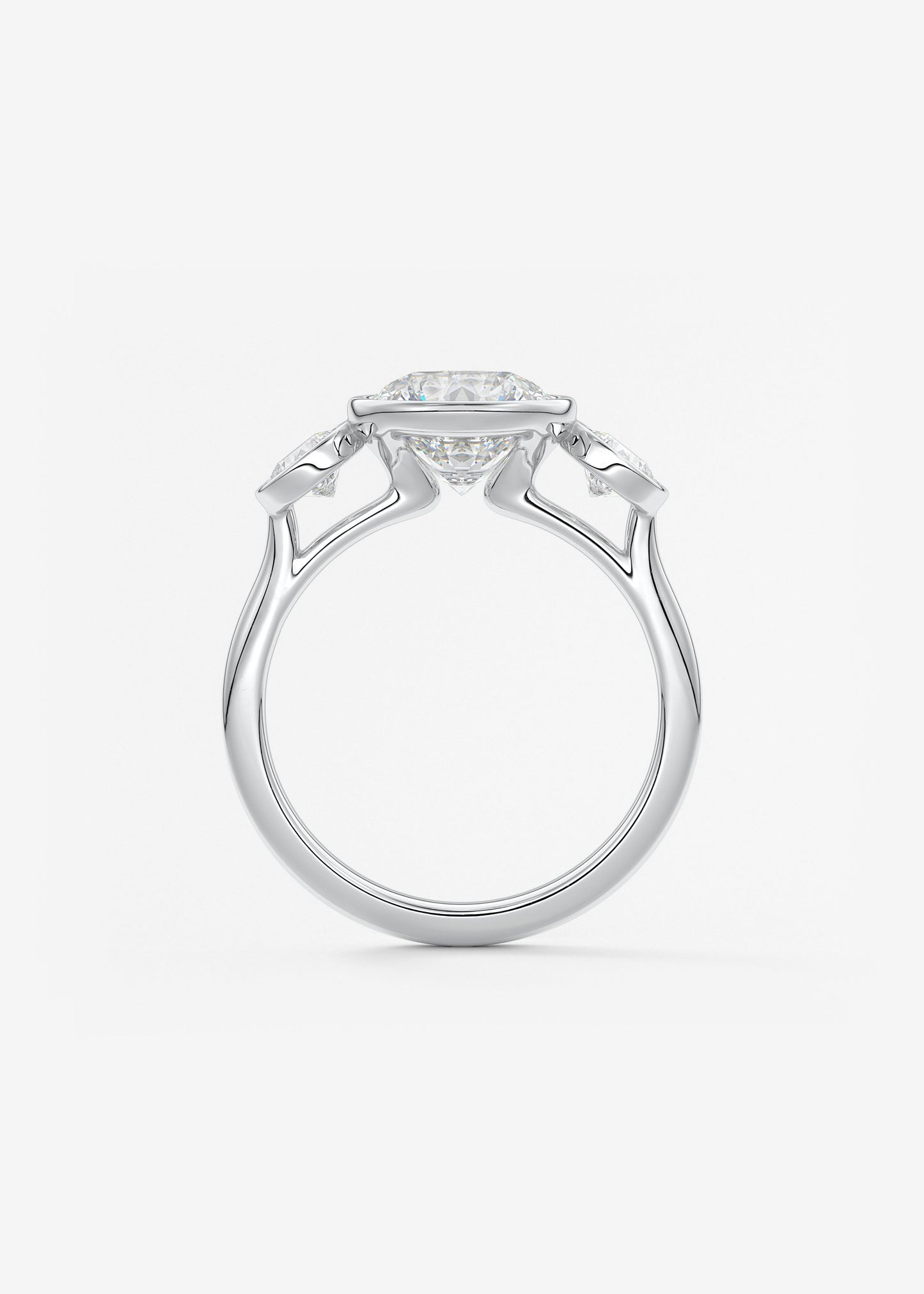Oval Solitaire With Raised Basket Gallery Lab Grown Diamond Engagement Ring