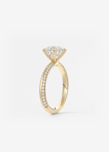Oval Solitaire With Raised Basket Gallery Lab Grown Diamond Engagement Ring