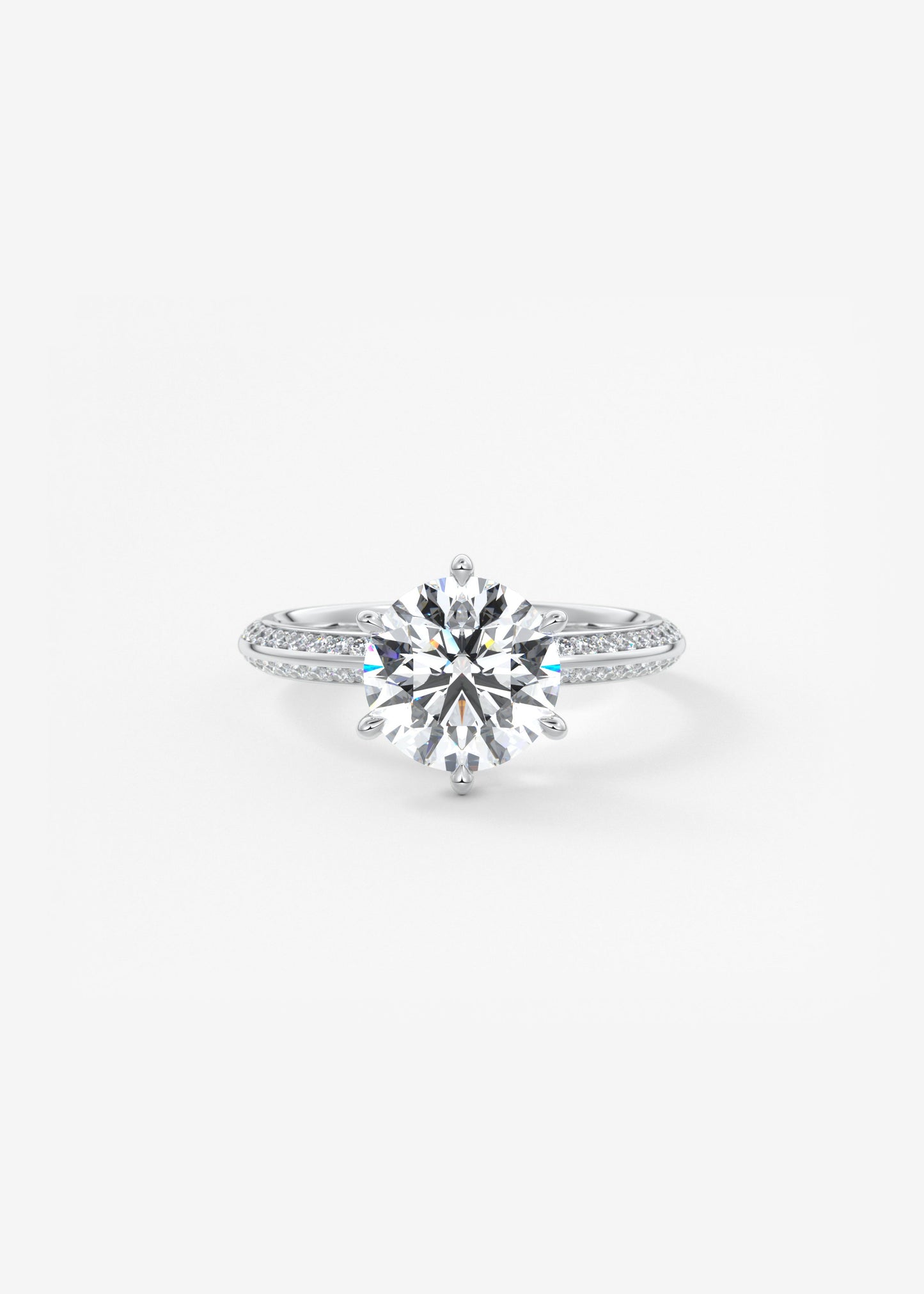 Oval Solitaire With Raised Basket Gallery Lab Grown Diamond Engagement Ring
