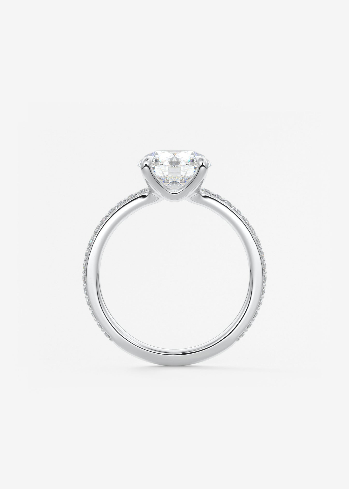 Oval Solitaire With Raised Basket Gallery Lab Grown Diamond Engagement Ring