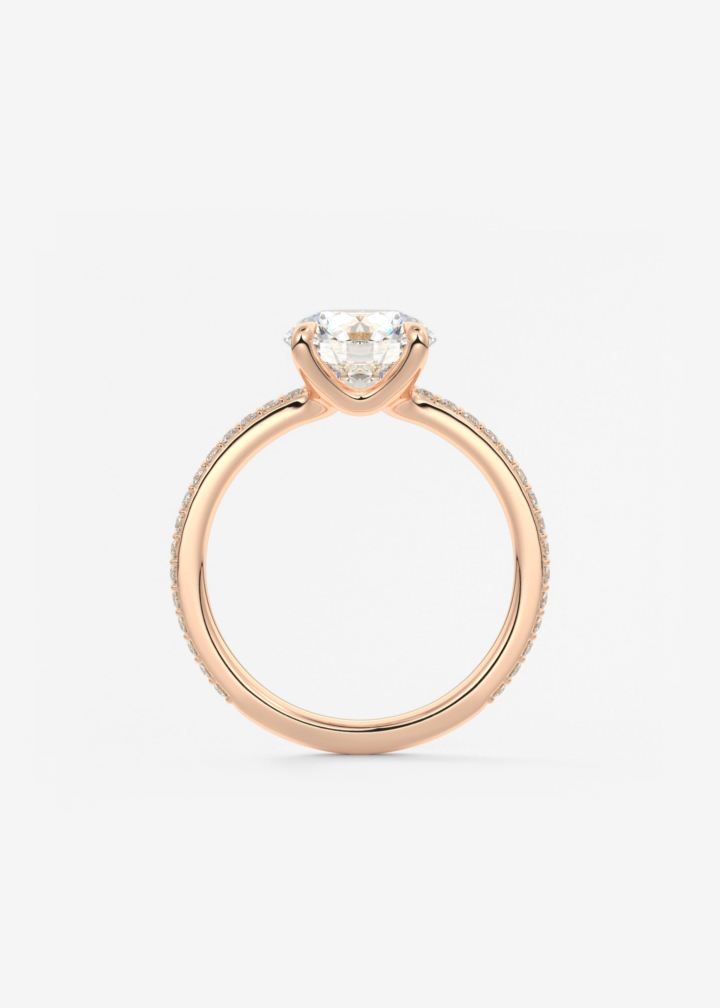 Oval Solitaire With Raised Basket Gallery Lab Grown Diamond Engagement Ring