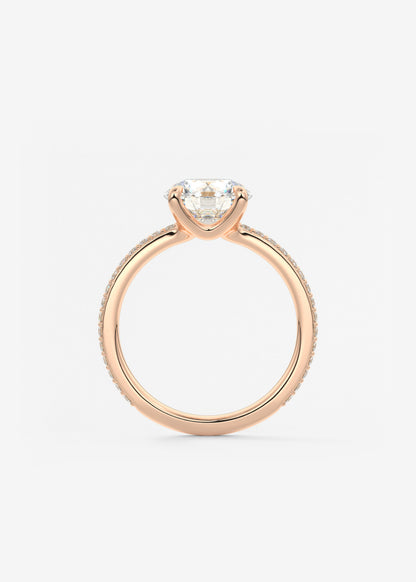 Oval Solitaire With Raised Basket Gallery Lab Grown Diamond Engagement Ring