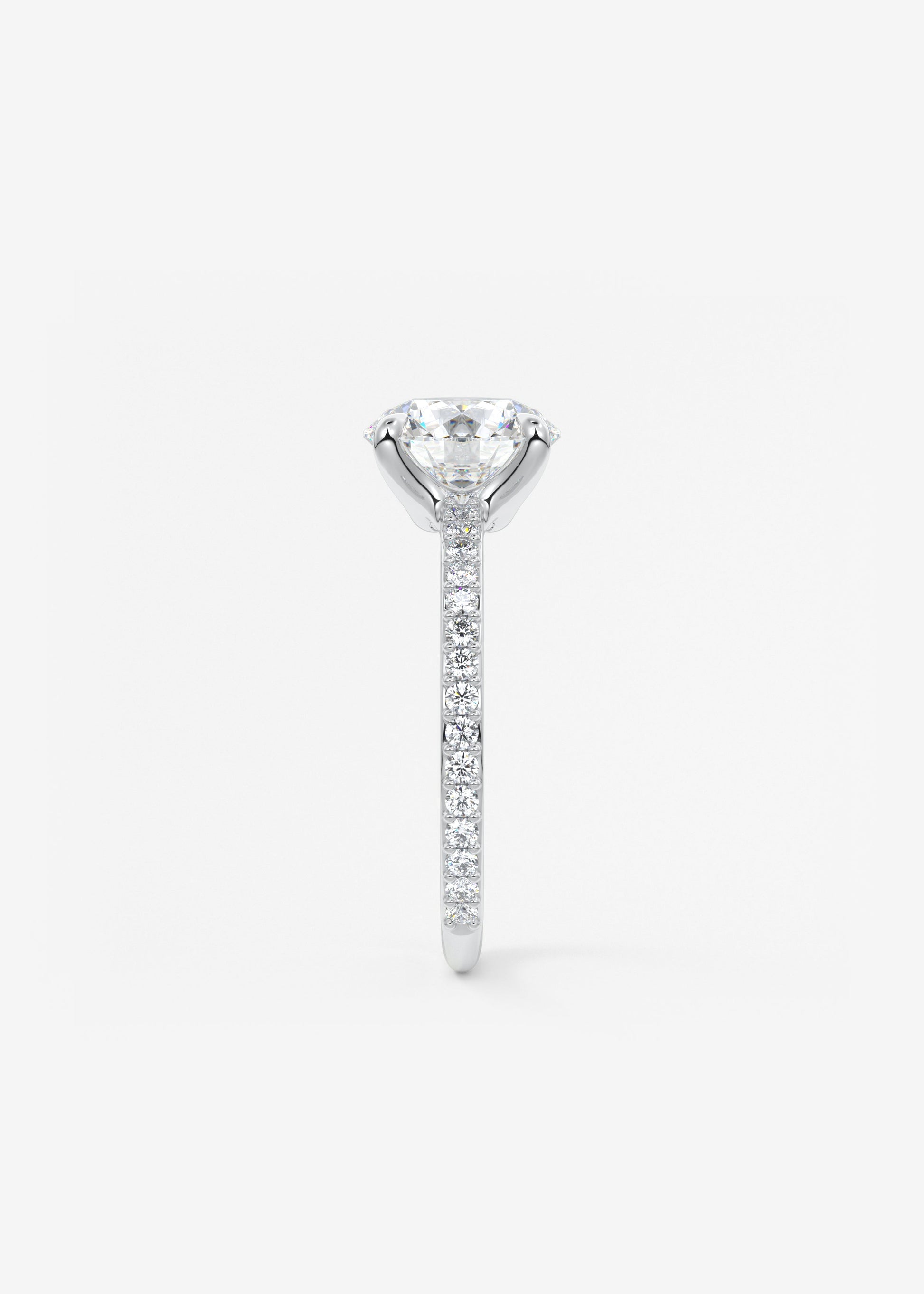 Oval Solitaire With Raised Basket Gallery Lab Grown Diamond Engagement Ring