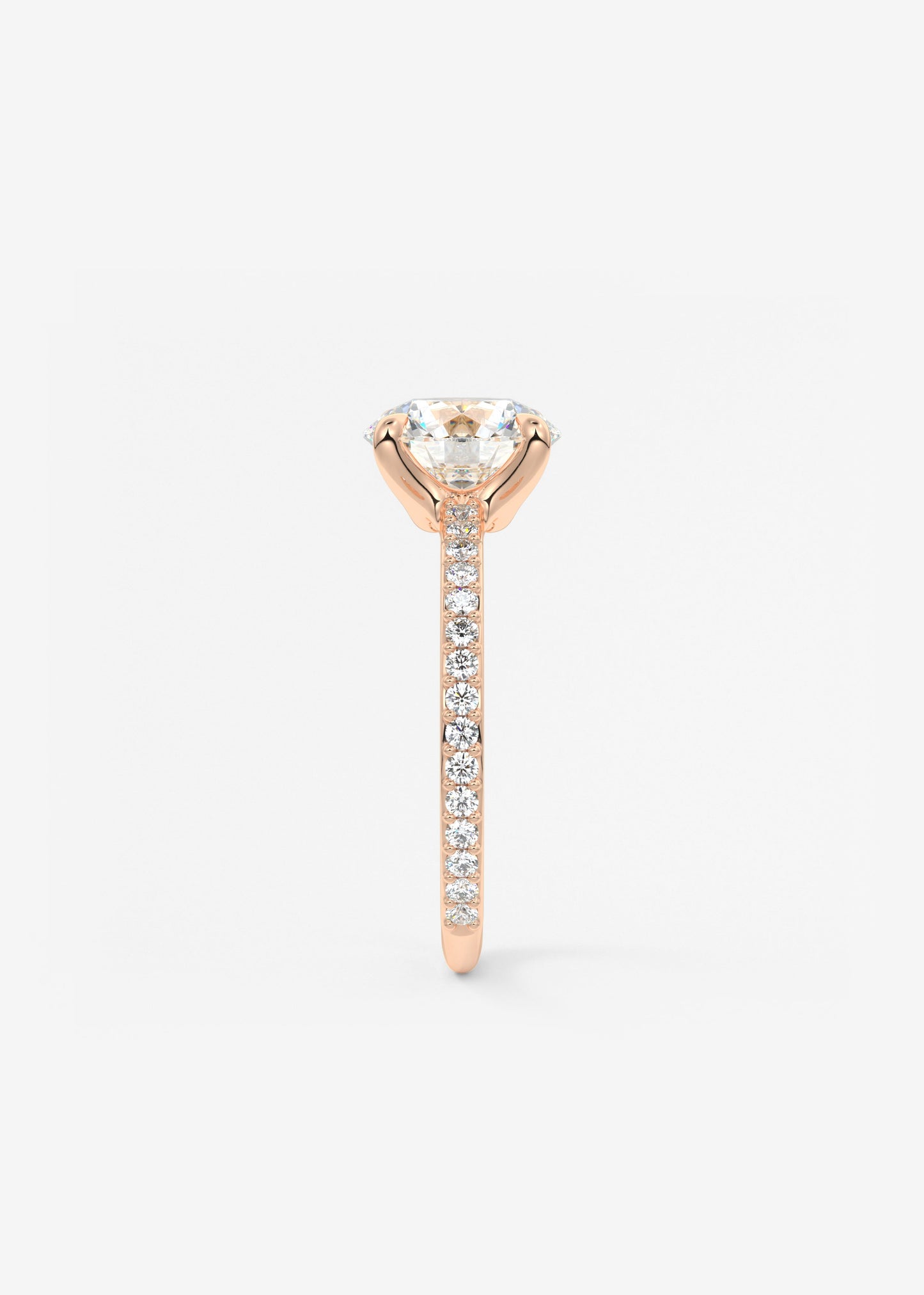 Oval Solitaire With Raised Basket Gallery Lab Grown Diamond Engagement Ring