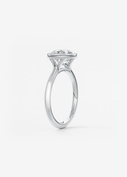 Oval Solitaire With Raised Basket Gallery Lab Grown Diamond Engagement Ring