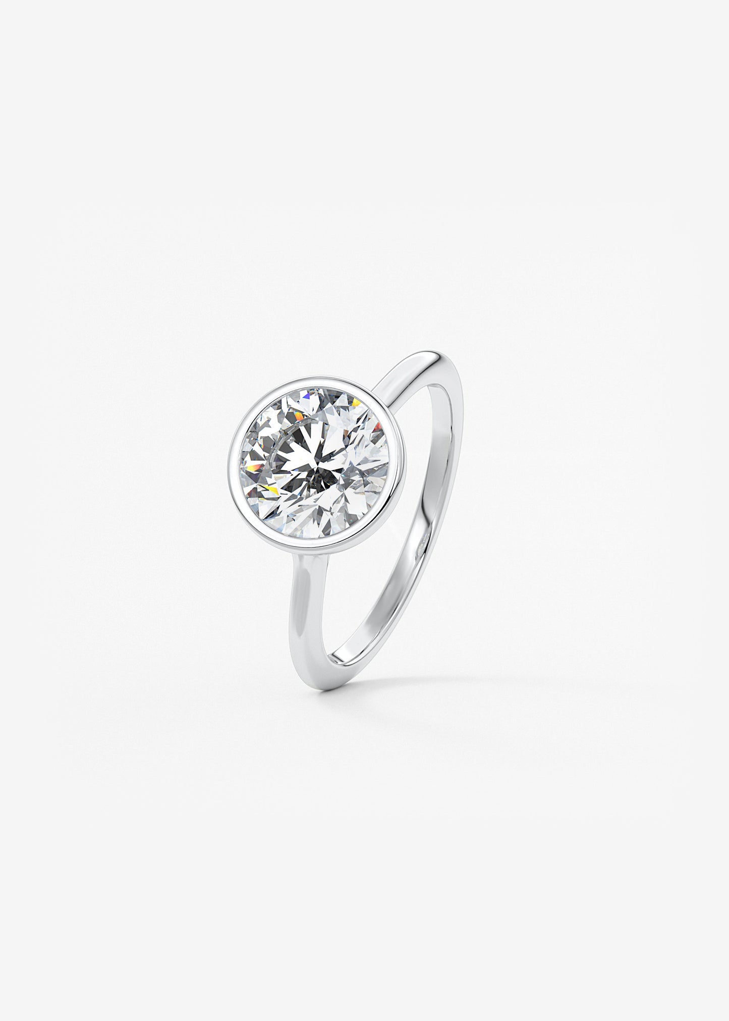Oval Solitaire With Raised Basket Gallery Lab Grown Diamond Engagement Ring