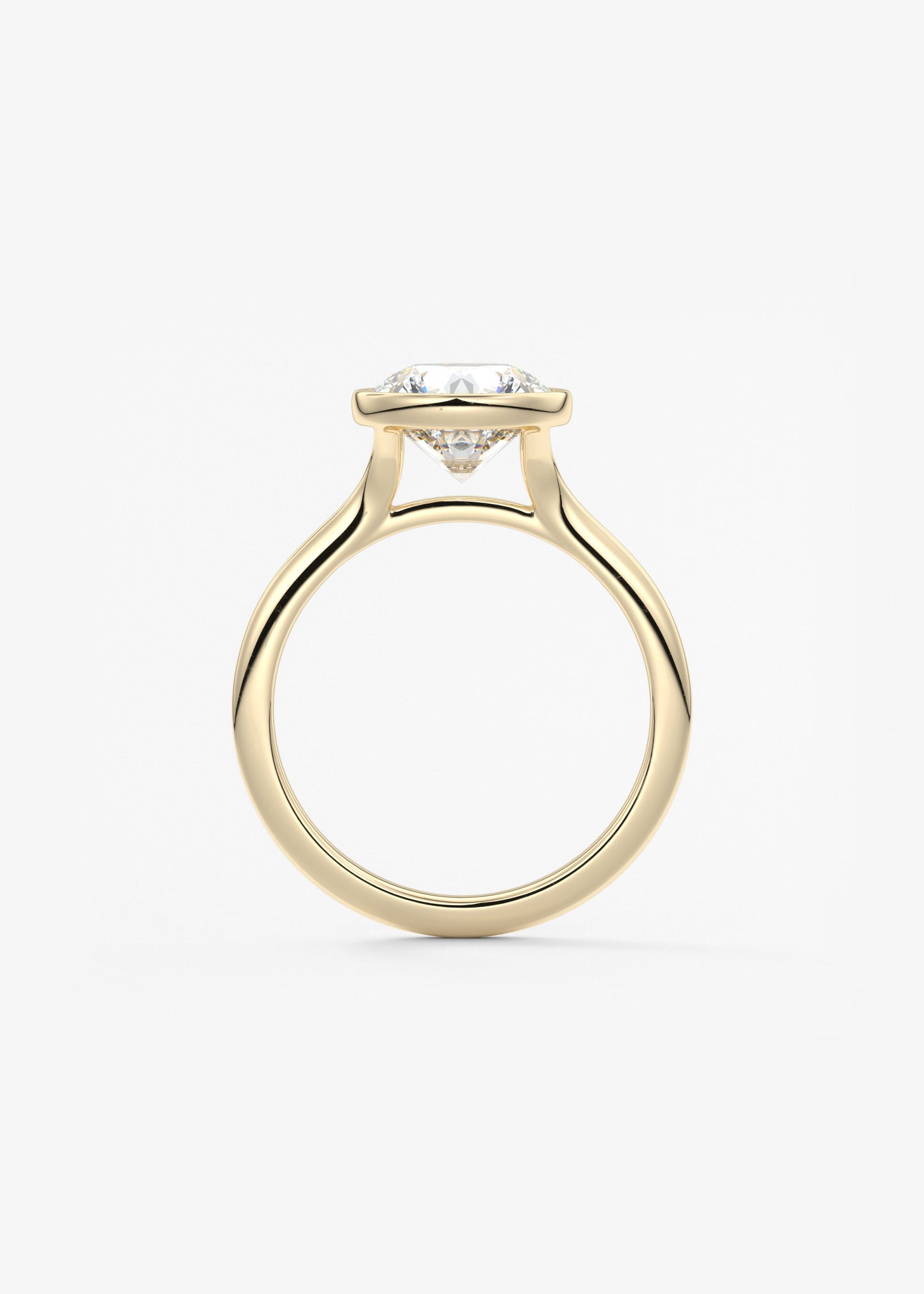Oval Solitaire With Raised Basket Gallery Lab Grown Diamond Engagement Ring