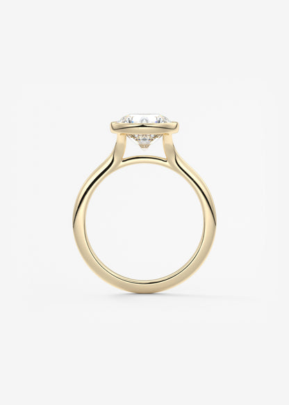 Oval Solitaire With Raised Basket Gallery Lab Grown Diamond Engagement Ring