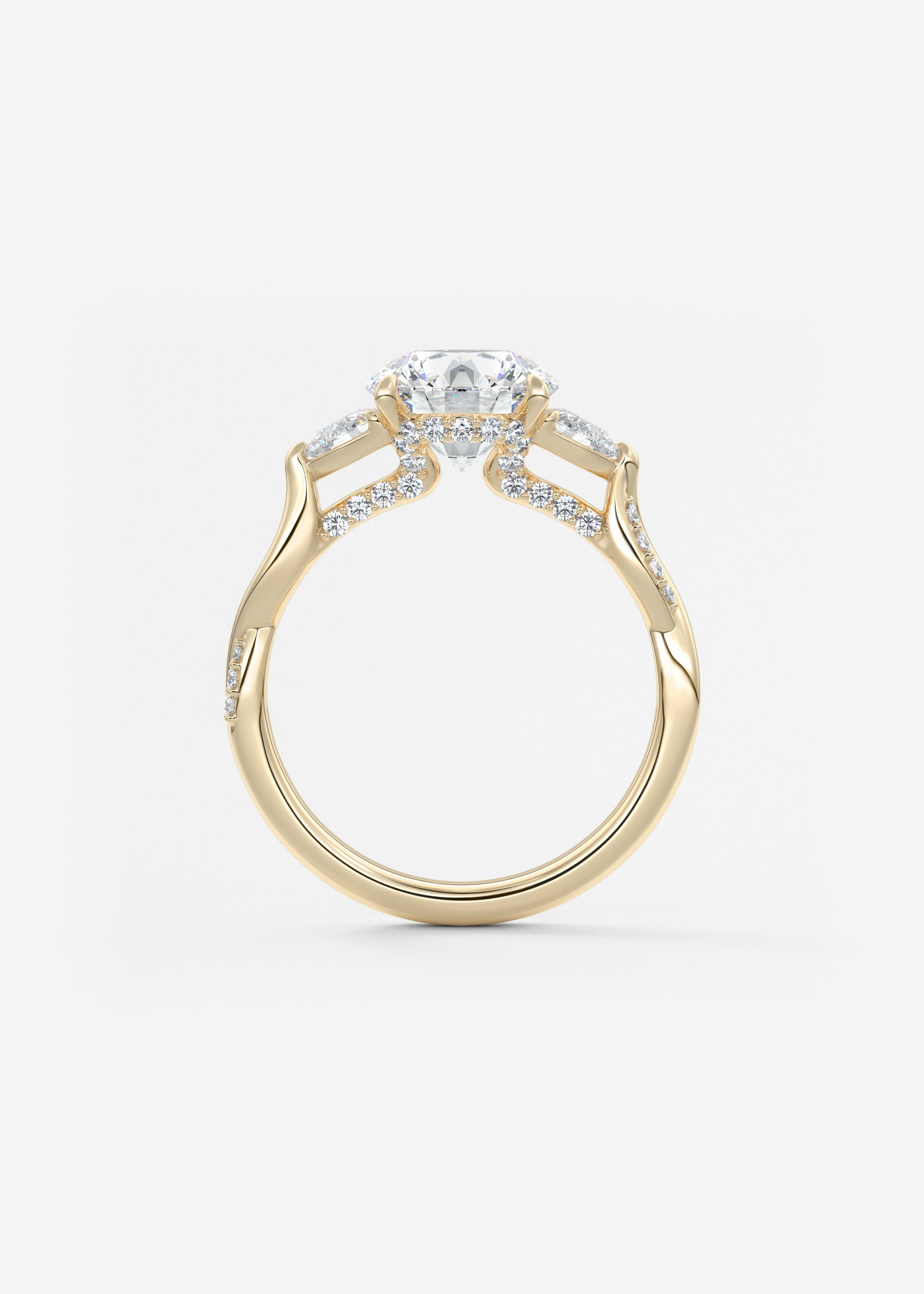 Oval Solitaire With Raised Basket Gallery Lab Grown Diamond Engagement Ring